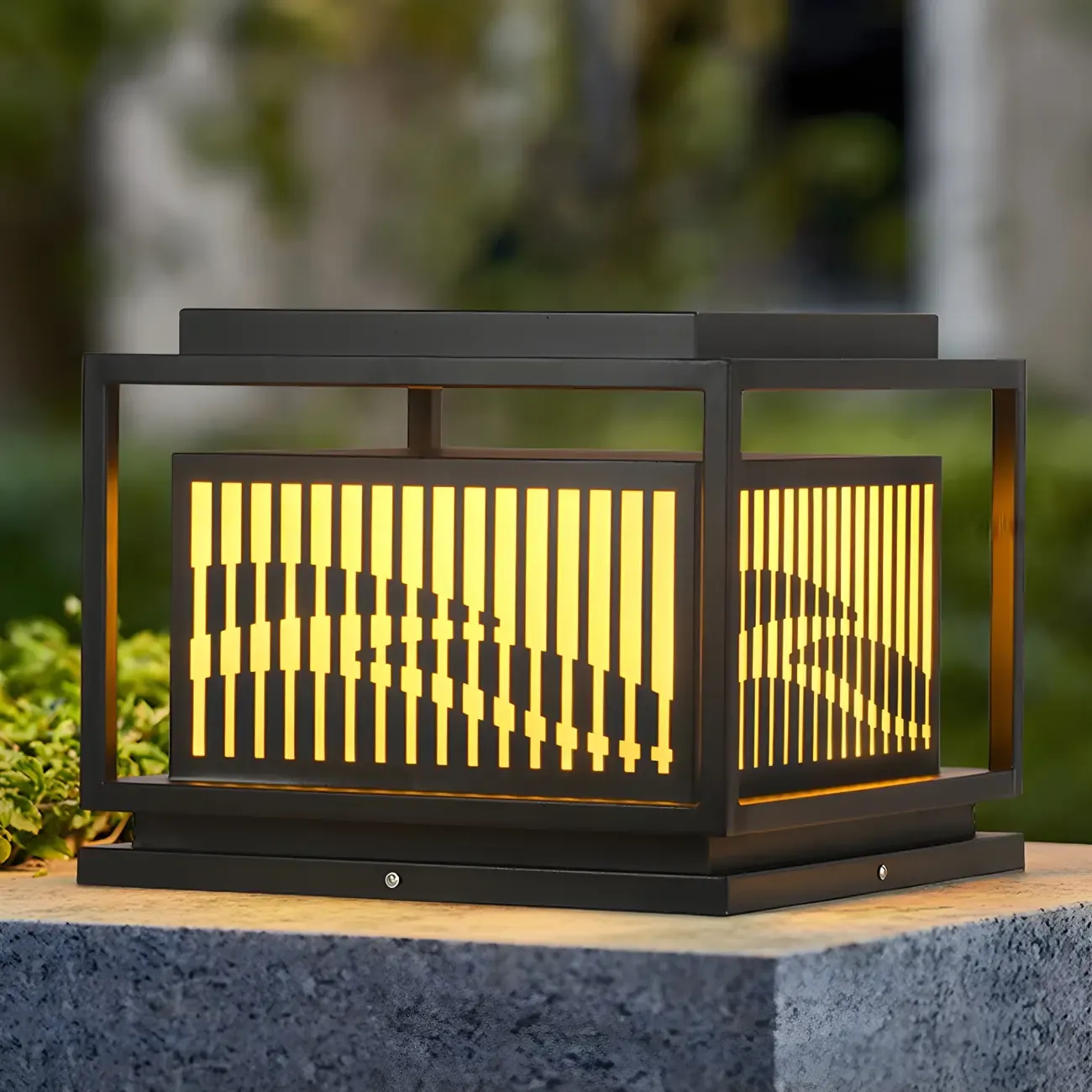 Waterproof Outdoor Wired Rectangular Post Cap Light Image - 4