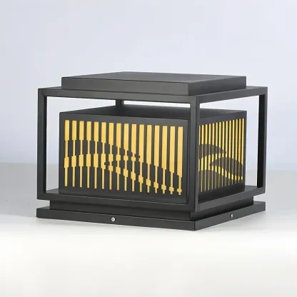  Waterproof Outdoor Wired Rectangular Post Cap Light Image - 8