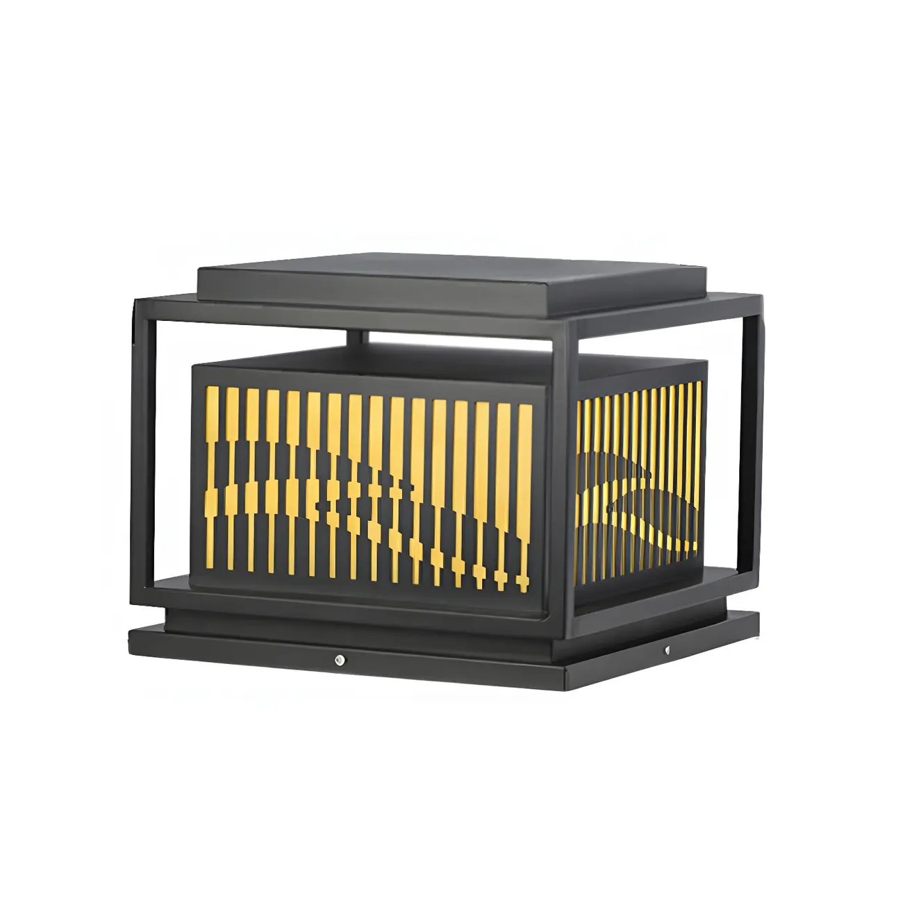  Waterproof Outdoor Wired Rectangular Post Cap Light Image - 9 | homeyfad