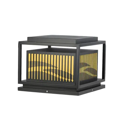  Waterproof Outdoor Wired Rectangular Post Cap Light Image - 9