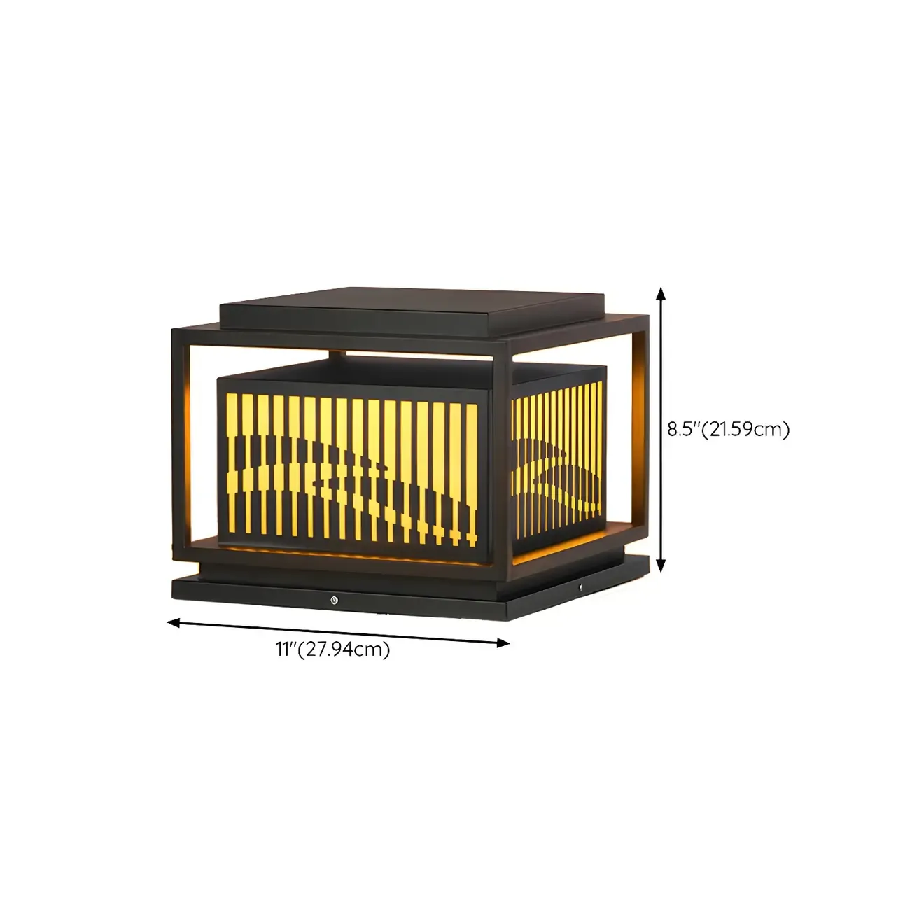 Waterproof Outdoor Wired Rectangular Post Cap Light Image - 18