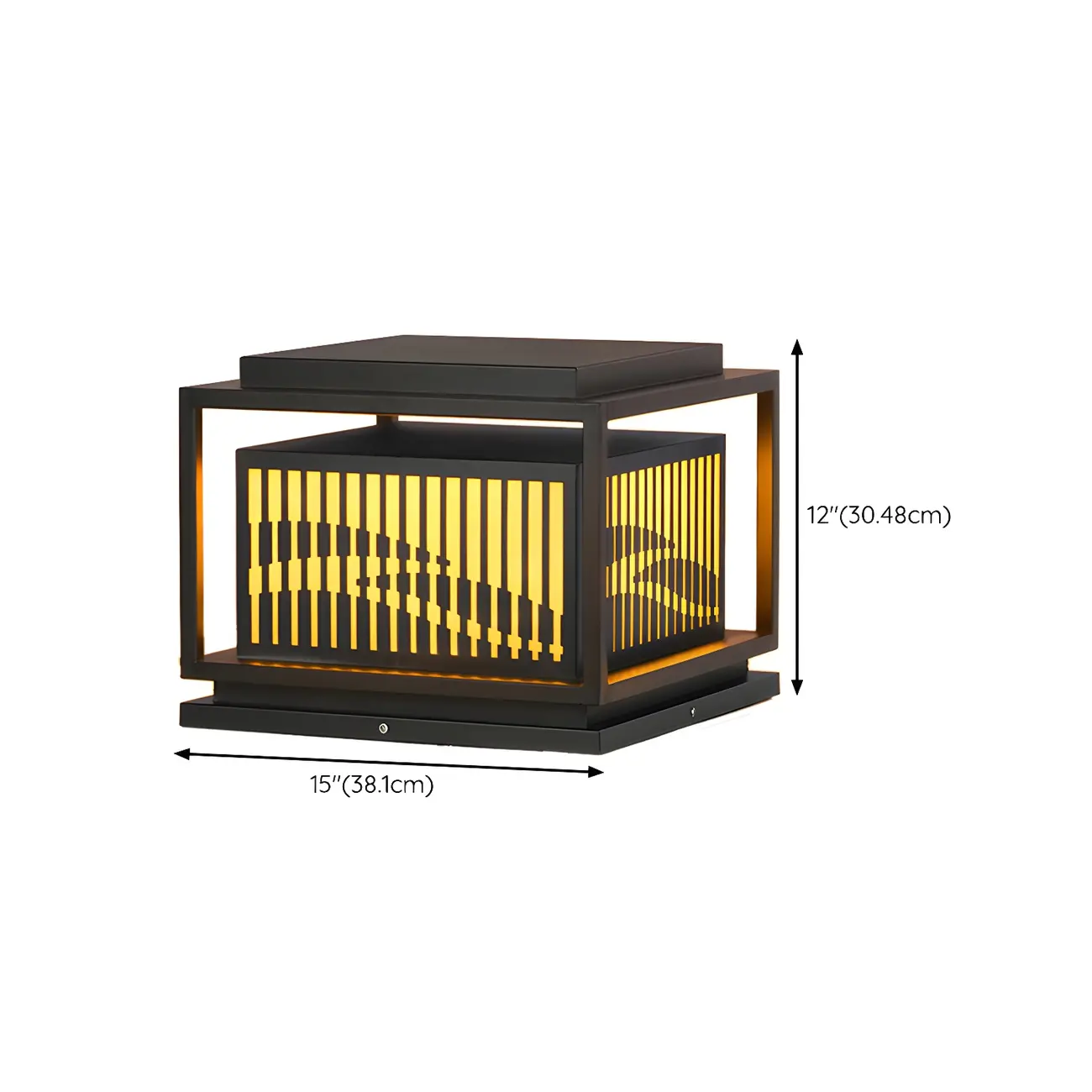  Waterproof Outdoor Wired Rectangular Post Cap Light Image - 19 | homeyfad