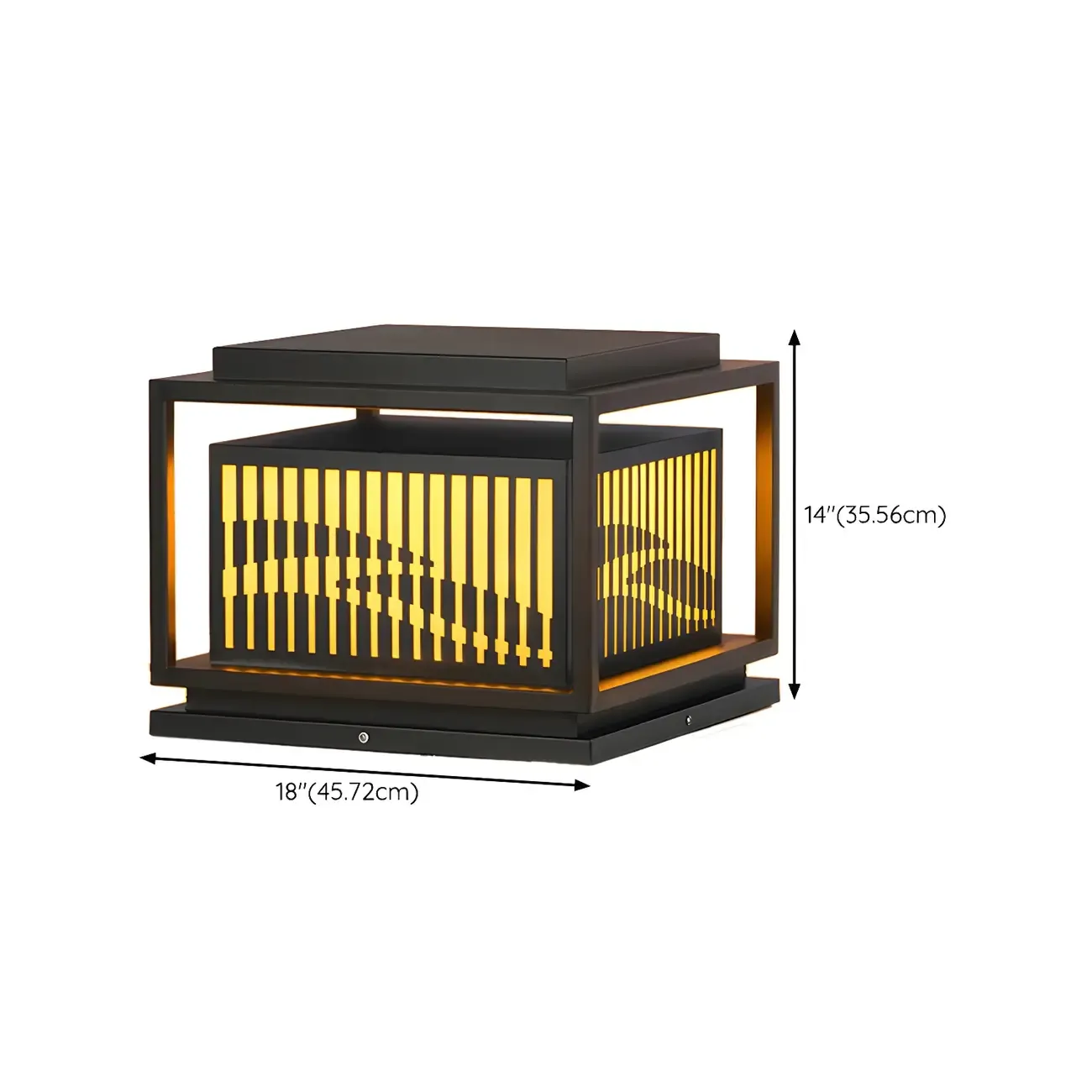 Waterproof Outdoor Wired Rectangular Post Cap Light Image - 20