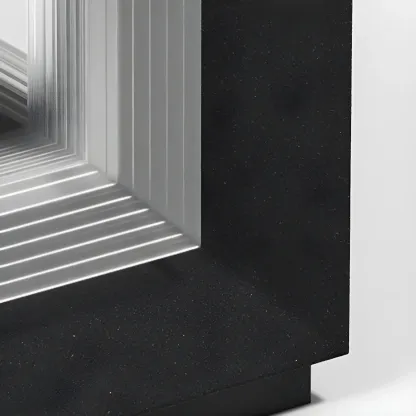 Modern Metal Black Geometric LED Post Cap Light Image - 15