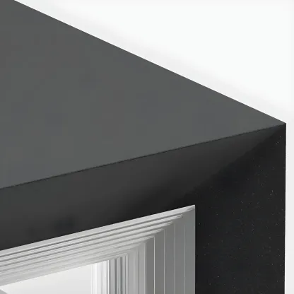 Modern Metal Black Geometric LED Post Cap Light Image - 16