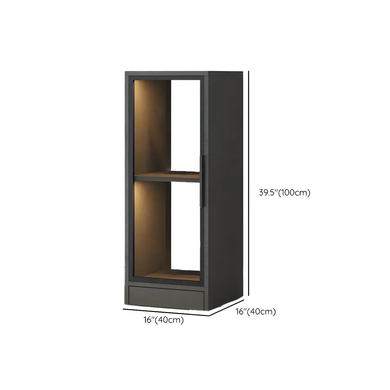 Modern Wooden Display Cabinet with Acrylic Doors & Lighting Image - 31