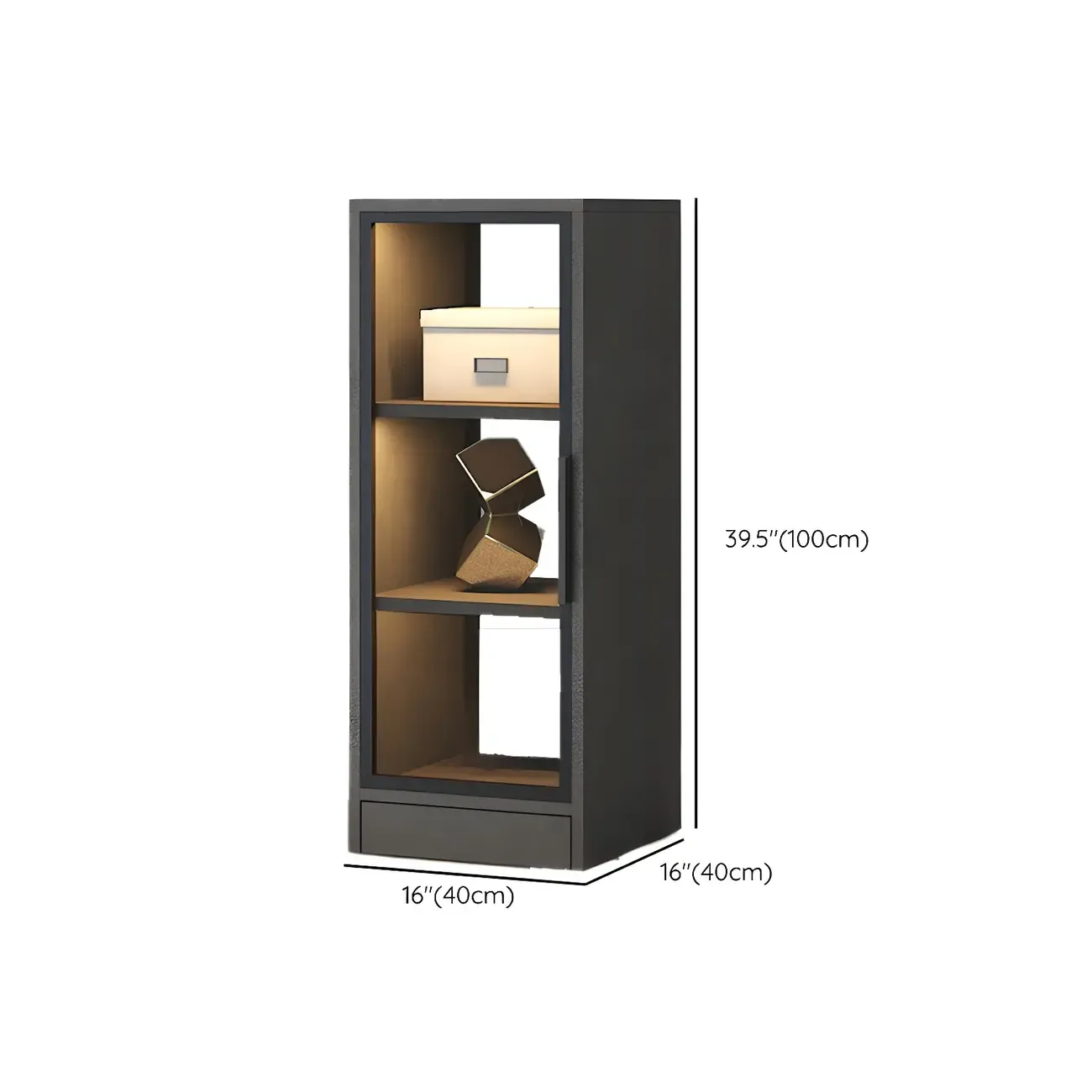 Modern Wooden Display Cabinet with Acrylic Doors & Lighting Image - 32