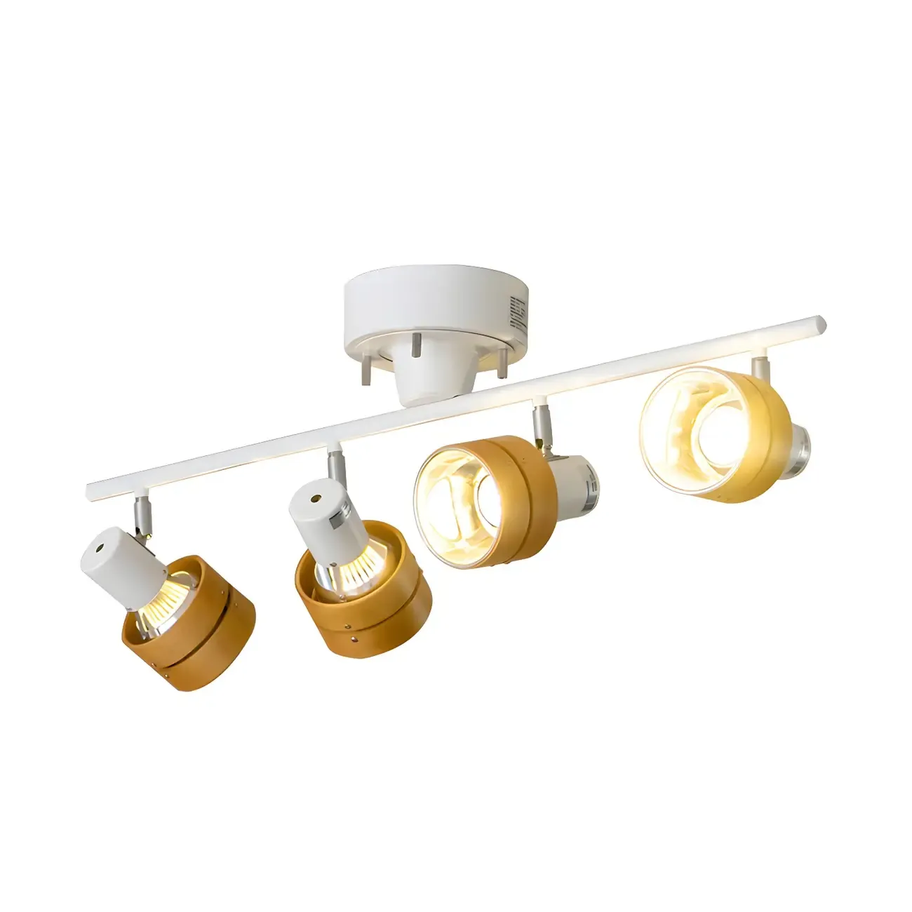 Modern LED Semi-Flush Wood Ceiling Light for Living Room Image - 5