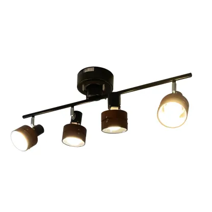 Modern LED Semi-Flush Wood Ceiling Light for Living Room Image - 6