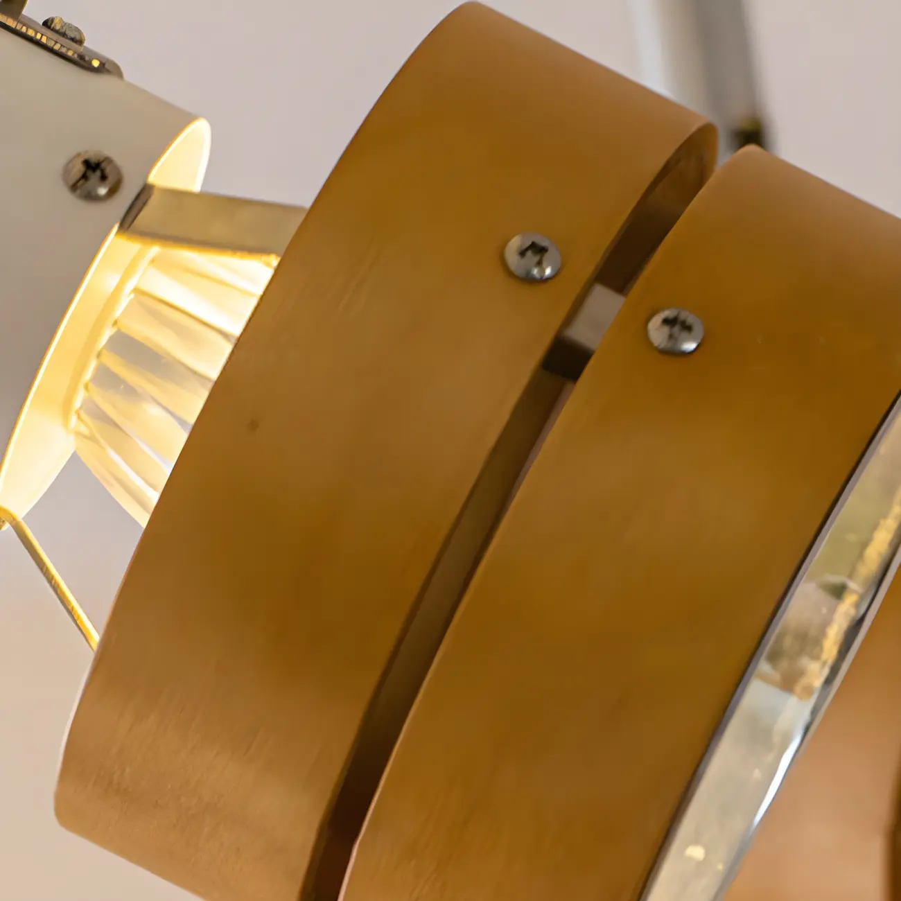 Modern LED Semi-Flush Wood Ceiling Light for Living Room Image - 8 | homeyfad