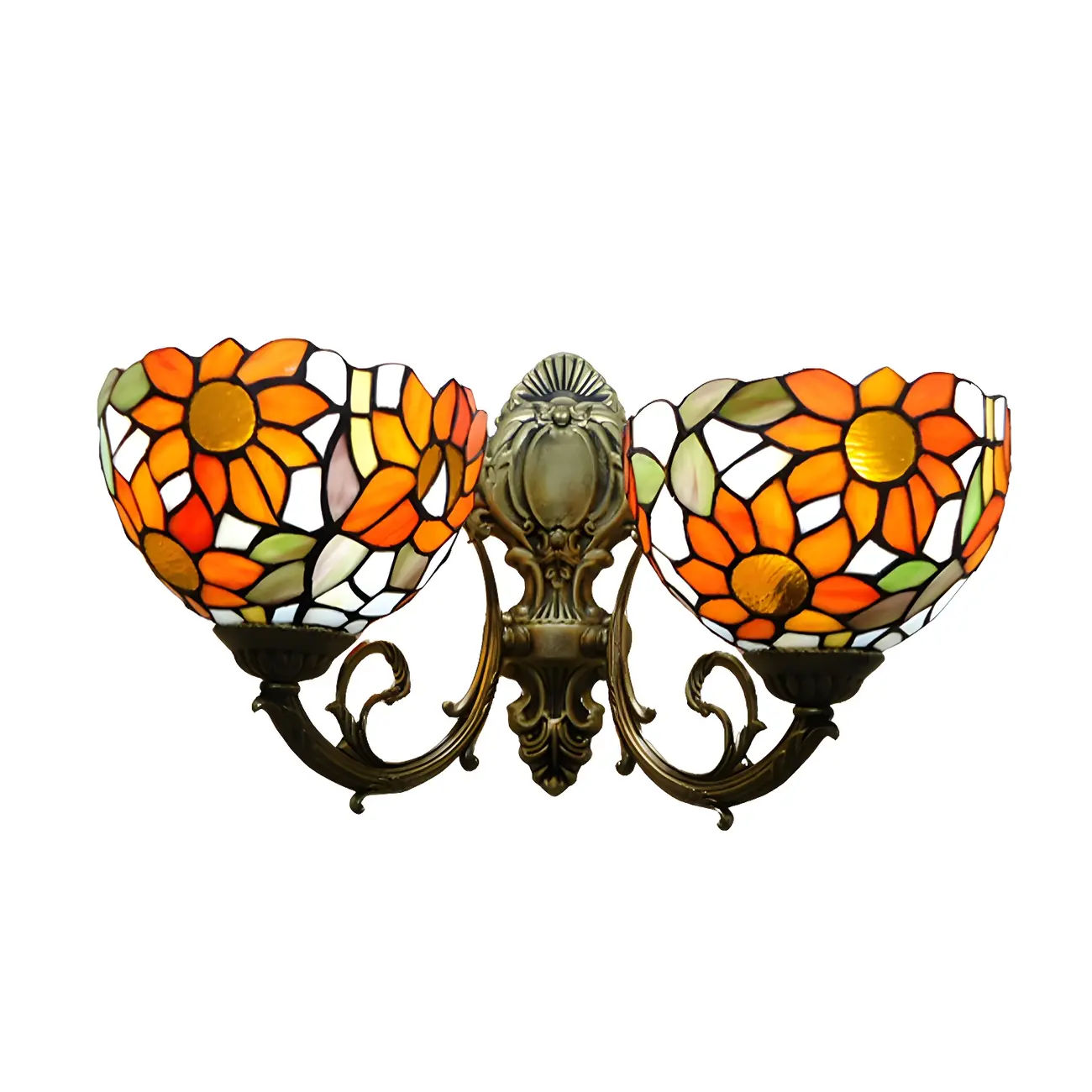 Elegant Blow Shape Glass Sconce Light in Orange for Bathroom Image - 7 | homeyfad