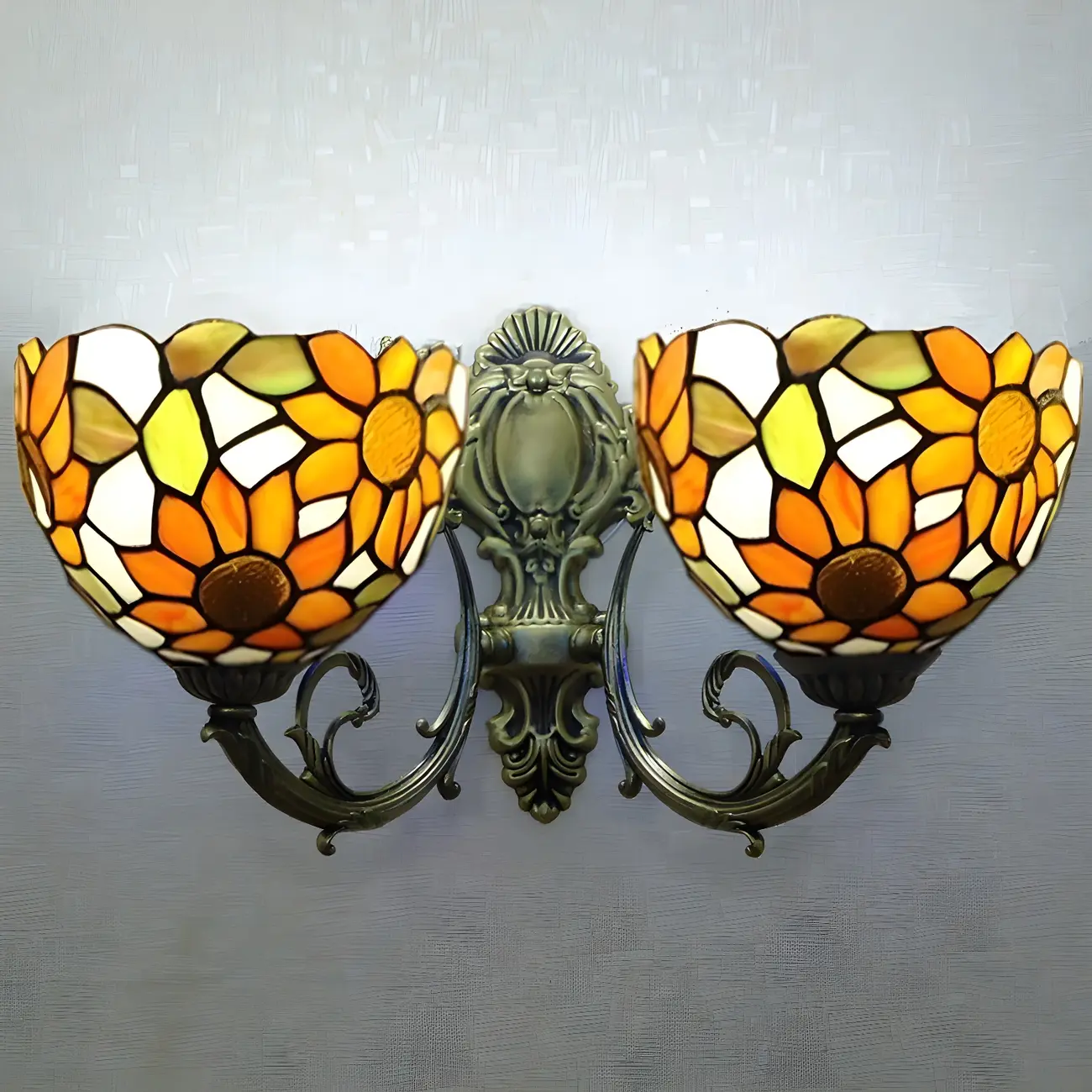 Elegant Blow Shape Glass Sconce Light in Orange for Bathroom Image - 8 | homeyfad