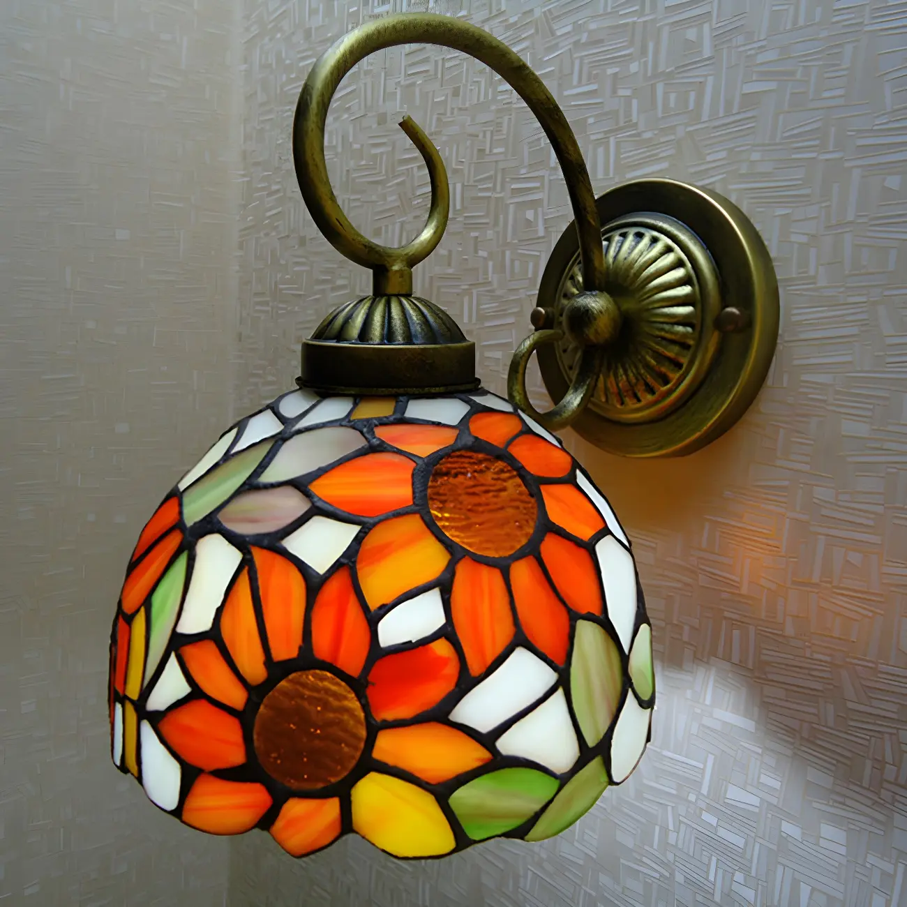 Elegant Blow Shape Glass Sconce Light in Orange for Bathroom Image - 10 | homeyfad