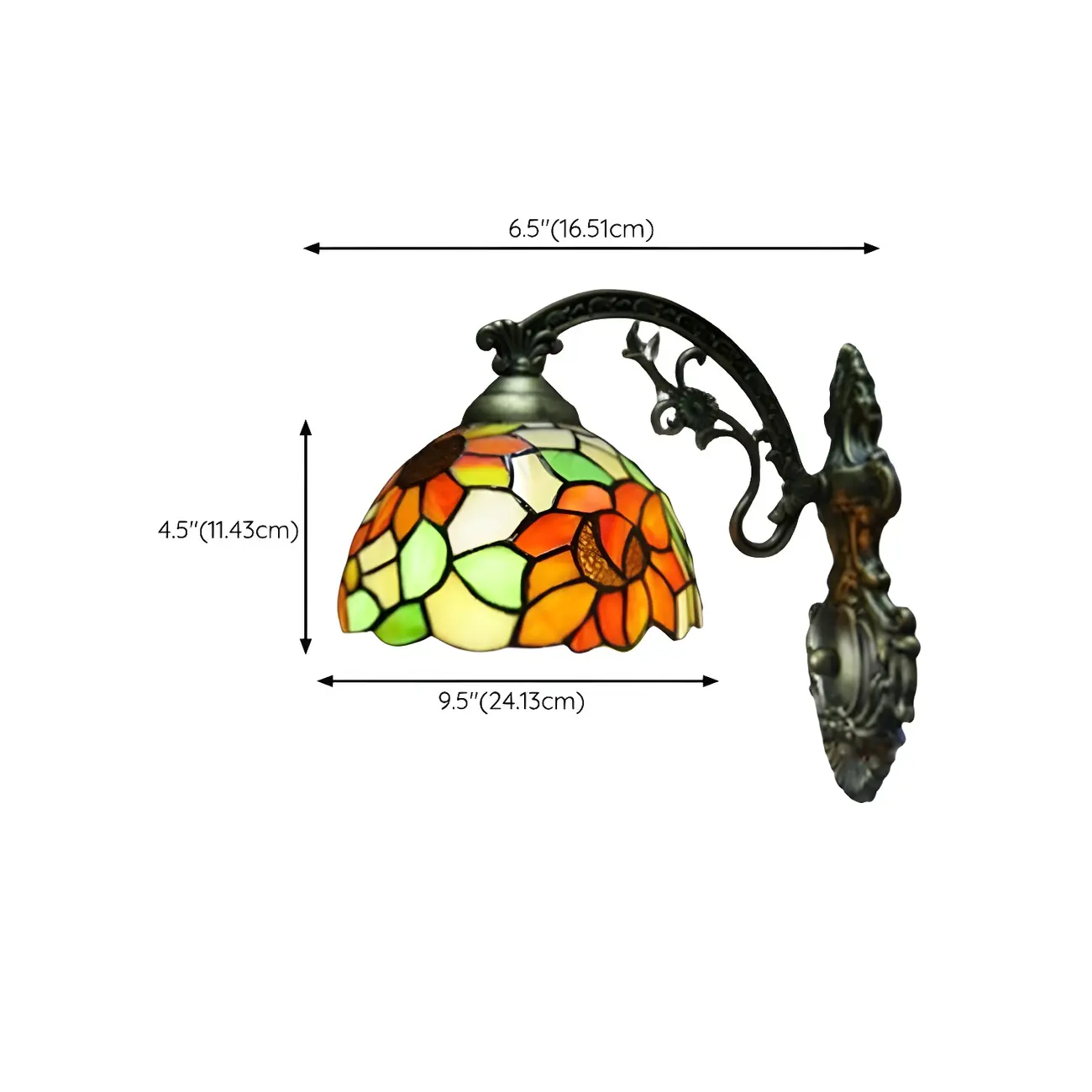 Elegant Blow Shape Glass Sconce Light in Orange for Bathroom Image - 12 | homeyfad