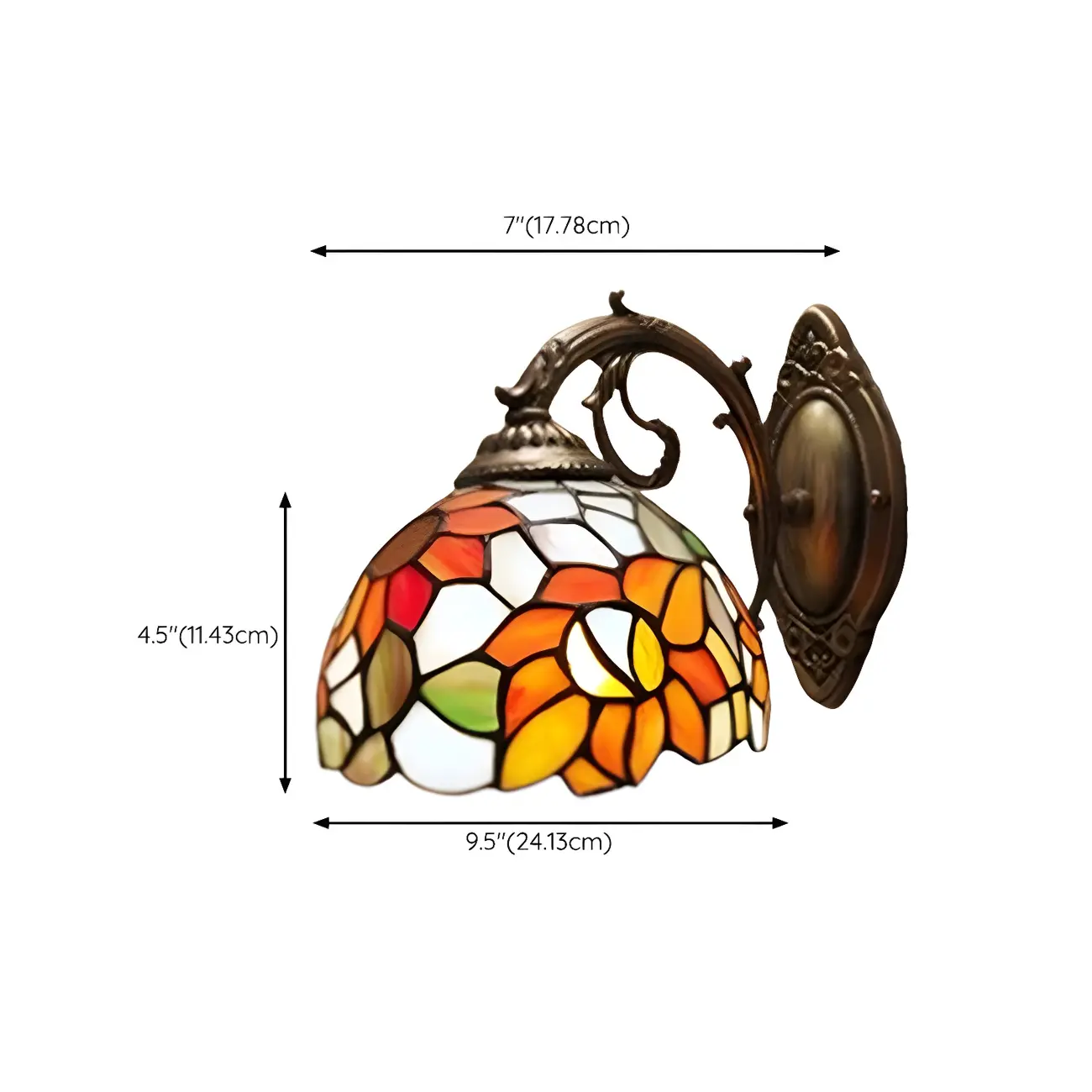 Elegant Blow Shape Glass Sconce Light in Orange for Bathroom Image - 13 | homeyfad