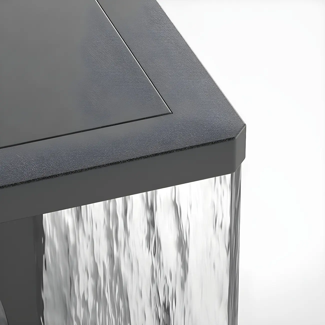 Black Metal Clear Glass Square Wired Post Cap Light Image - 15 | homeyfad