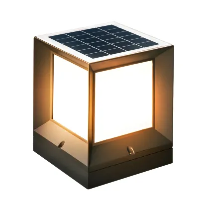 Solar Acrylic Black LED Post Cap Light Image - 9
