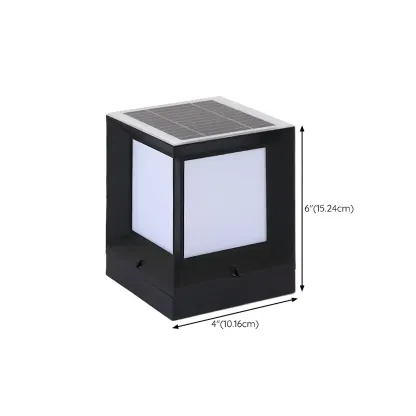 Solar Acrylic Black LED Post Cap Light #size