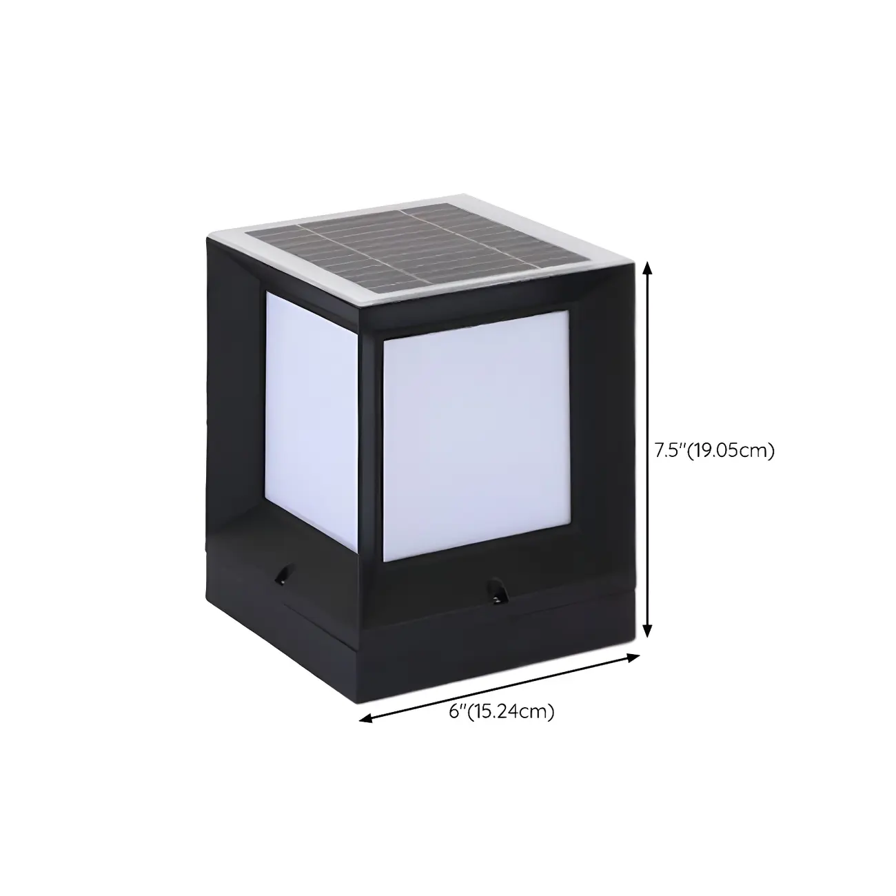 Solar Acrylic Black LED Post Cap Light Image - 16 | homeyfad