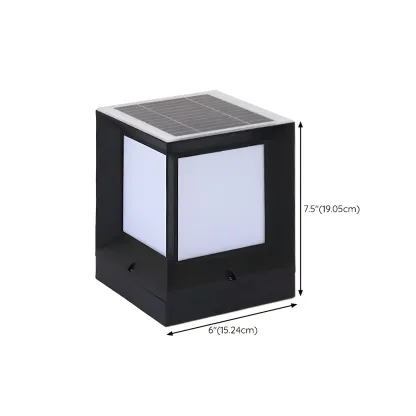 Solar Acrylic Black LED Post Cap Light Image - 16