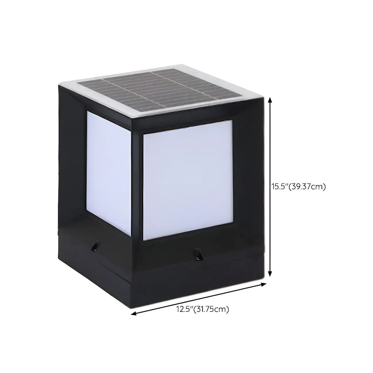 Solar Acrylic Black LED Post Cap Light Image - 19