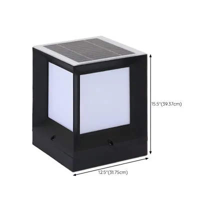 Solar Acrylic Black LED Post Cap Light Image - 19