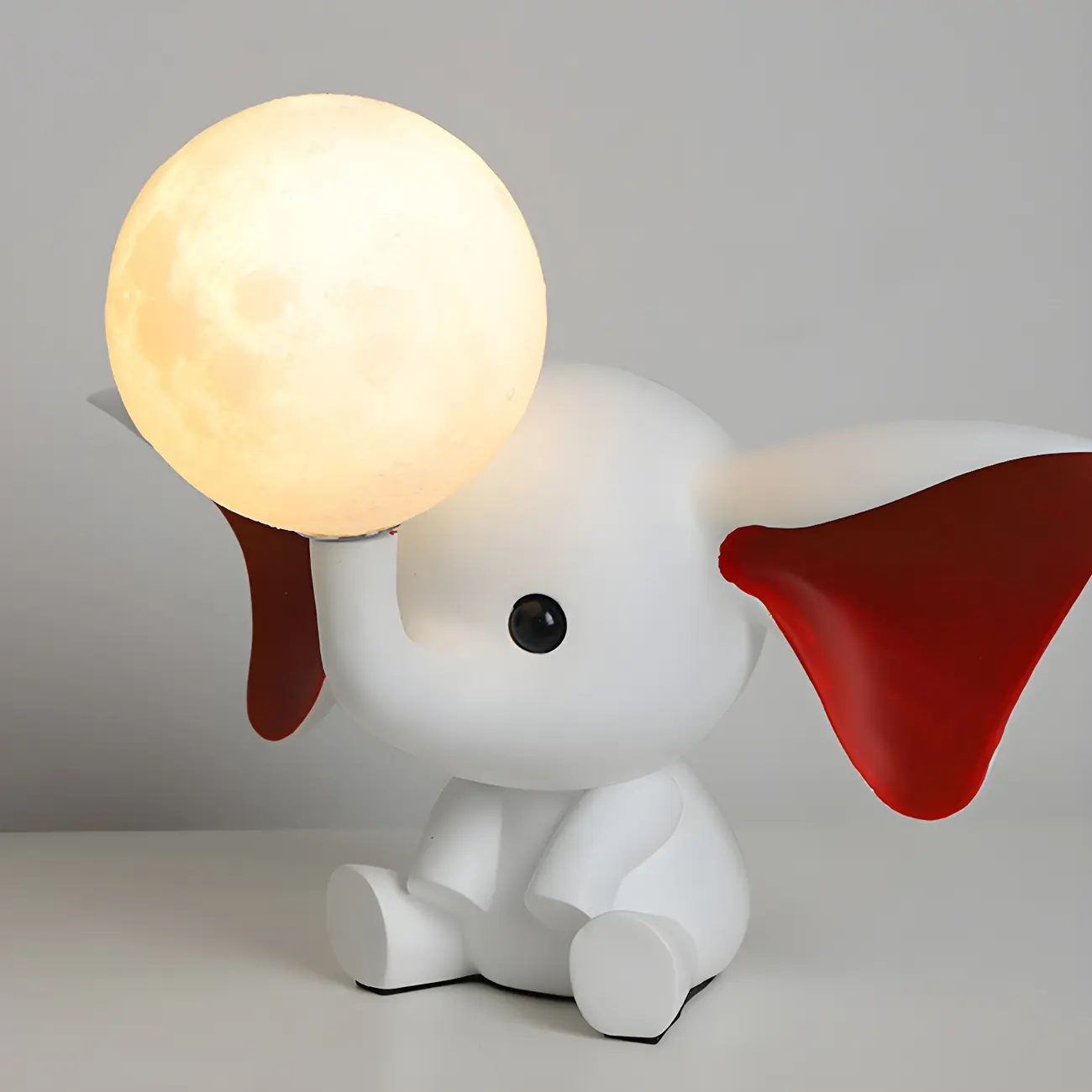 Cute Elephant Shape Resin Kids Lamp for Bedroom Image - 2 | homeyfad