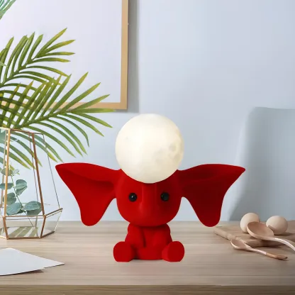 Cute Elephant Shape Resin Kids Lamp for Bedroom