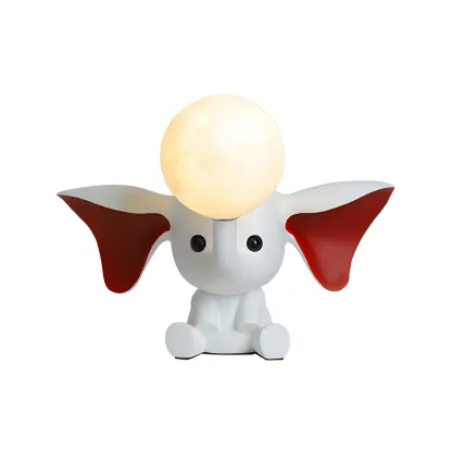Cute Elephant Shape Resin Kids Lamp for Bedroom