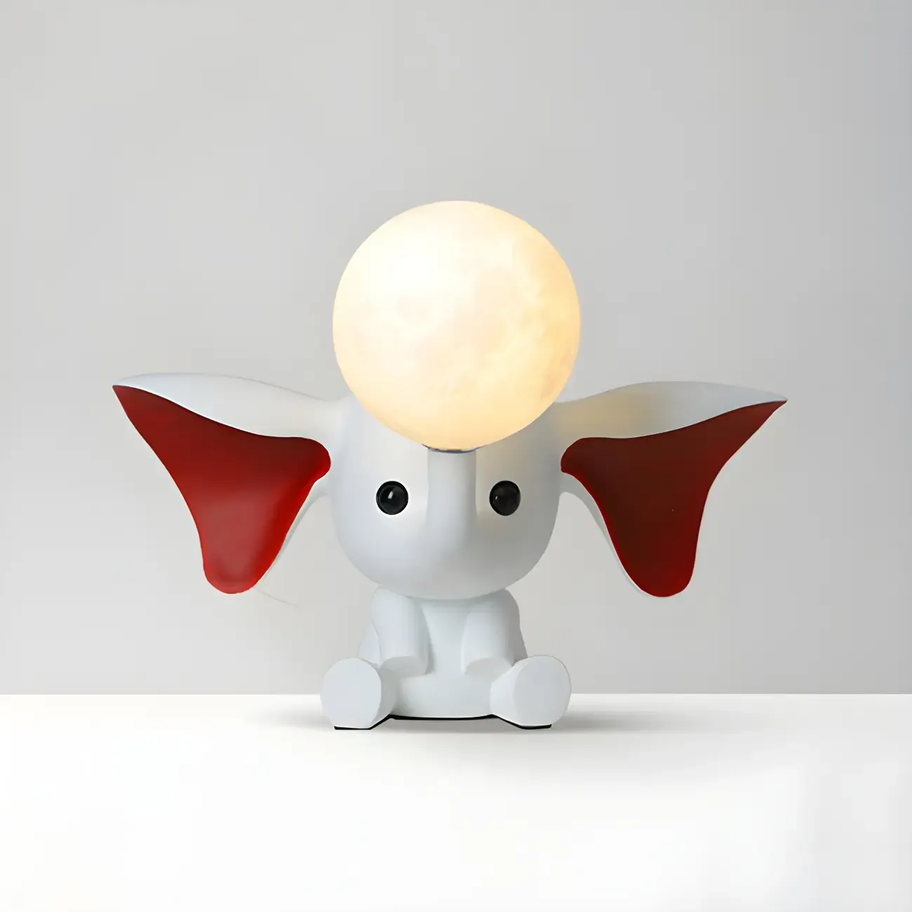 Cute Elephant Shape Resin Kids Lamp for Bedroom