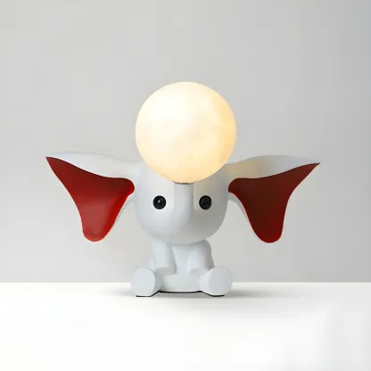 Cute Elephant Shape Resin Kids Lamp for Bedroom