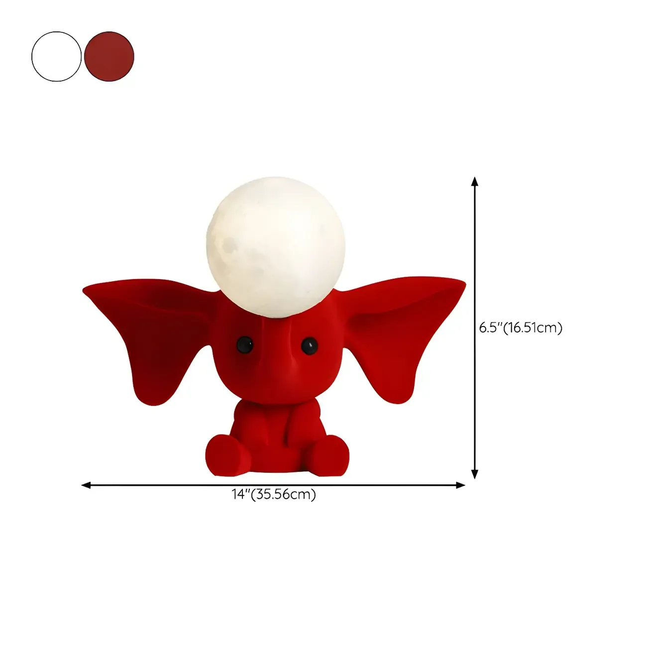 Cute Elephant Shape Resin Kids Lamp for Bedroom