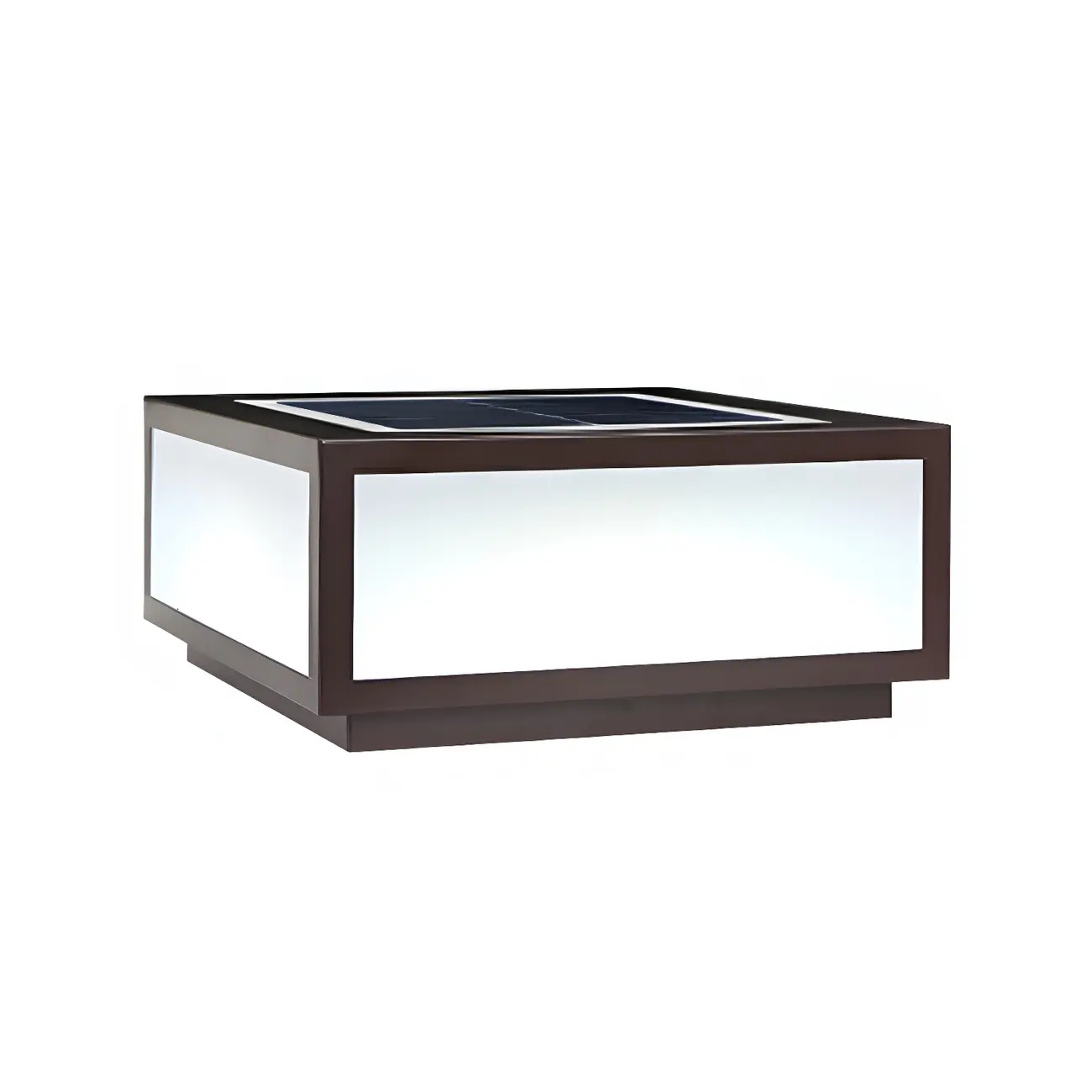 Solar Flat Square Black Metal Post Cap Light Image - 13 | homeyfad