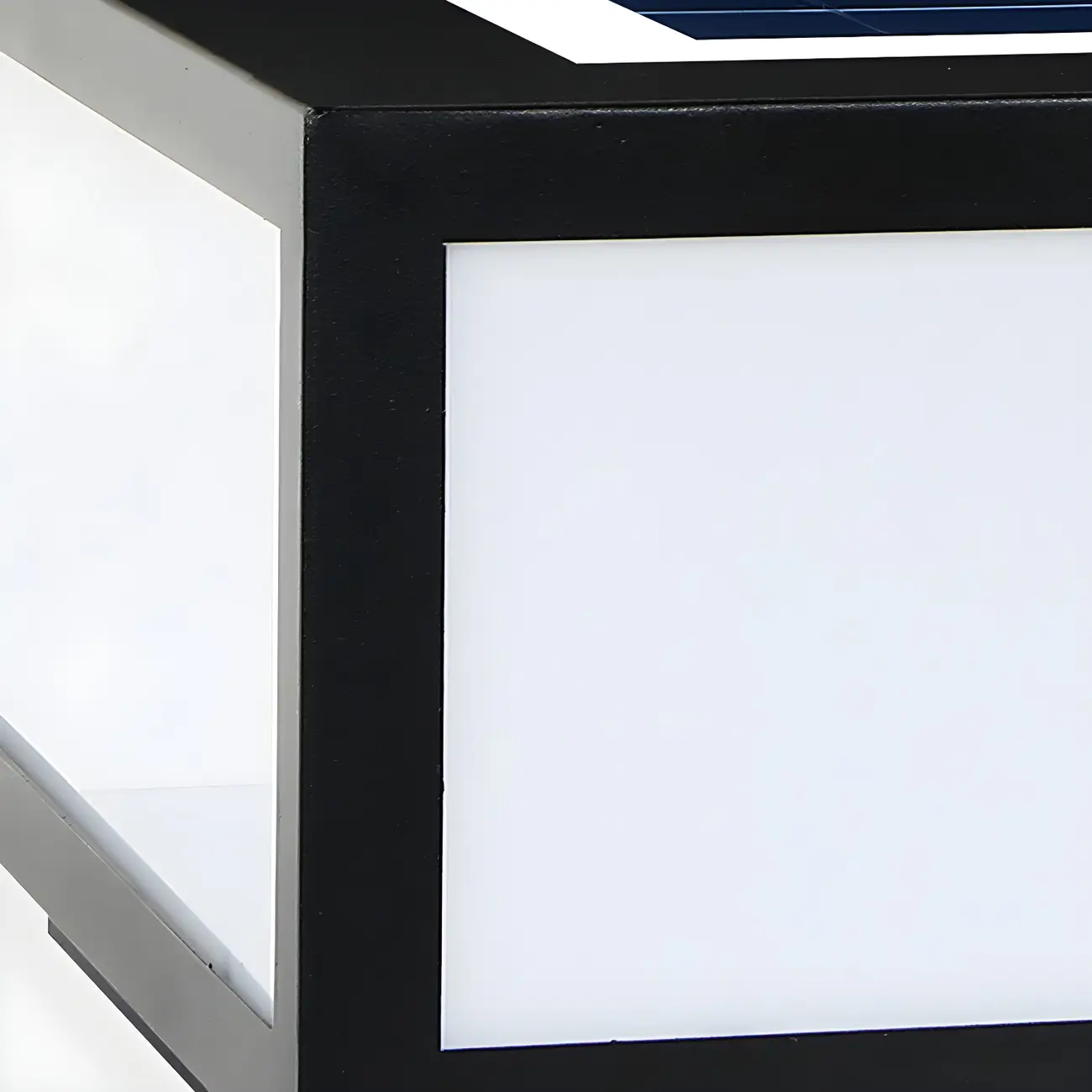 Solar Flat Square Black Metal Post Cap Light Image - 15 | homeyfad