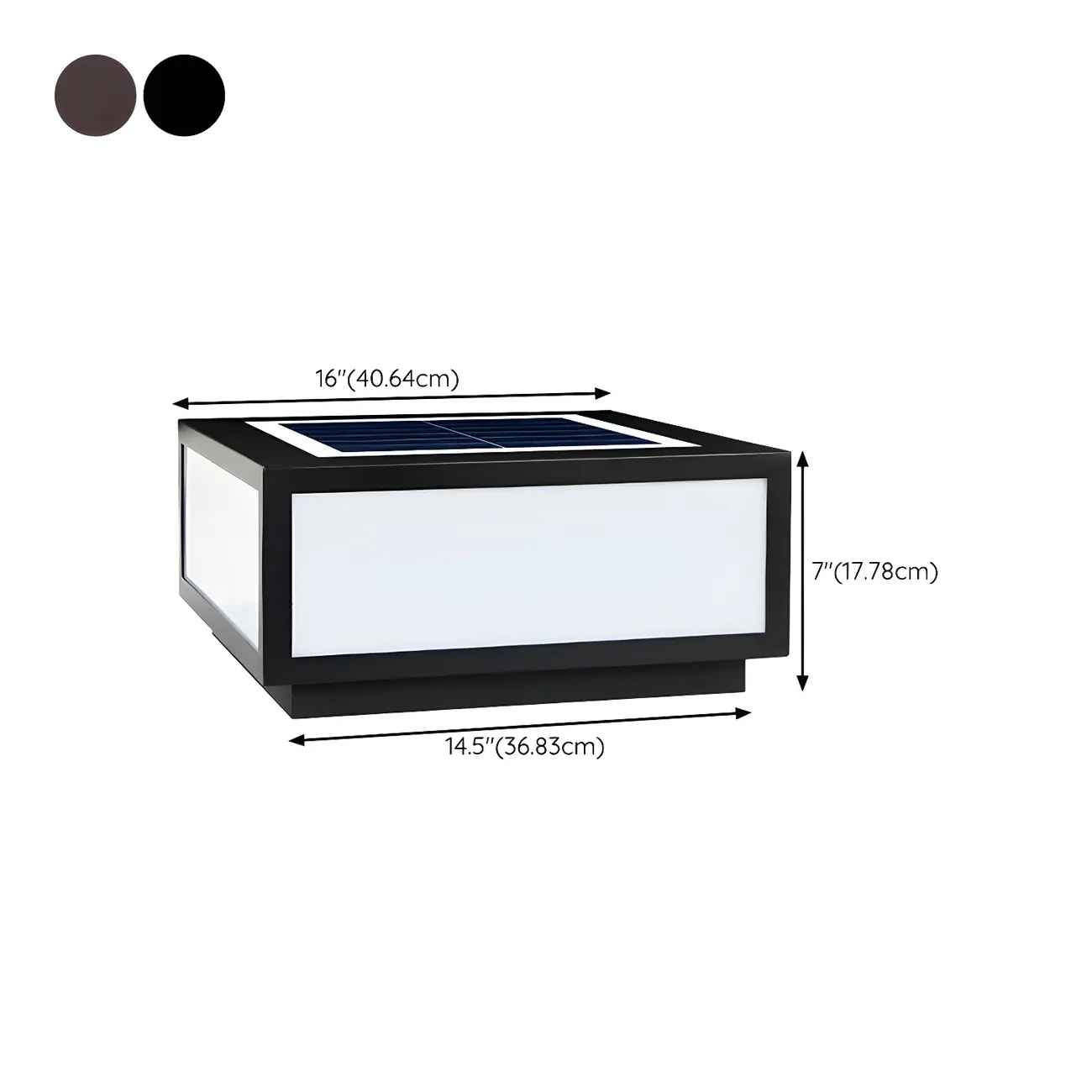 Solar Flat Square Black Metal Post Cap Light Image - 18 | homeyfad