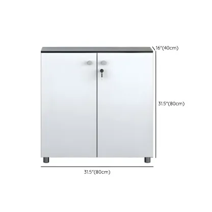 Modern Lockable Wooden Filing Cabinet with Shelves for Home #size