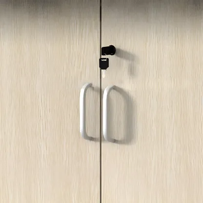 Glam Large Wooden Filing Cabinet with Lock for Office Storage Image - 14