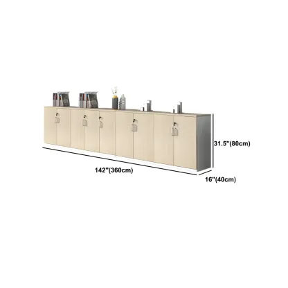 Glam Large Wooden Filing Cabinet with Lock for Office Storage Image - 28