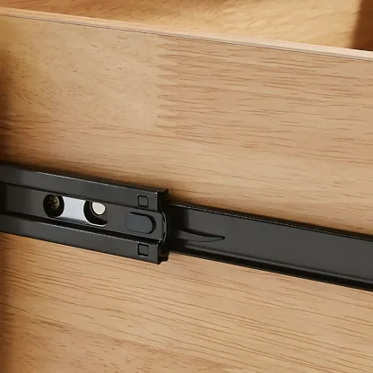 French 2-Layer White Wood Bedroom Nightstand Image - 7