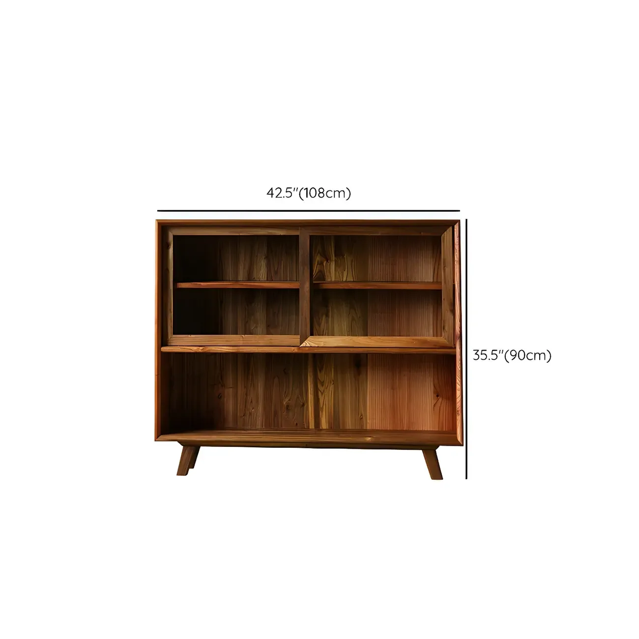 Modern Wooden Display Cabinet with Open Shelves for Kitchen #size