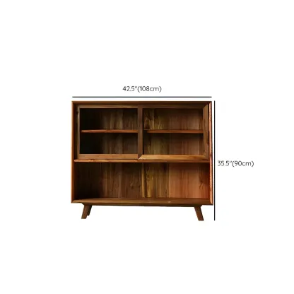 Modern Wooden Display Cabinet with Open Shelves for Kitchen #size