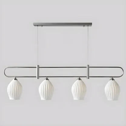 Simple Modern Ceramic Multi-Light Island Pendant Light Image - 4