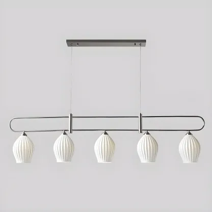 Simple Modern Ceramic Multi-Light Island Pendant Light Image - 6