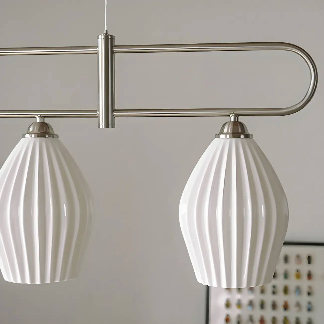 Simple Modern Ceramic Multi-Light Island Pendant Light Image - 8