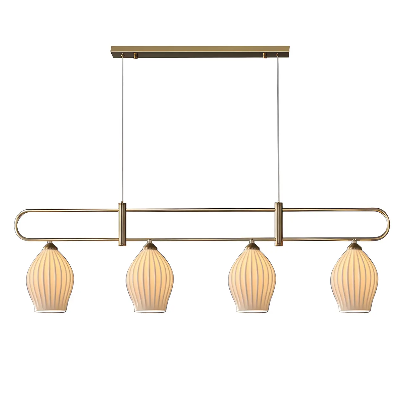 Simple Modern Ceramic Multi-Light Island Pendant Light Image - 12 | homeyfad