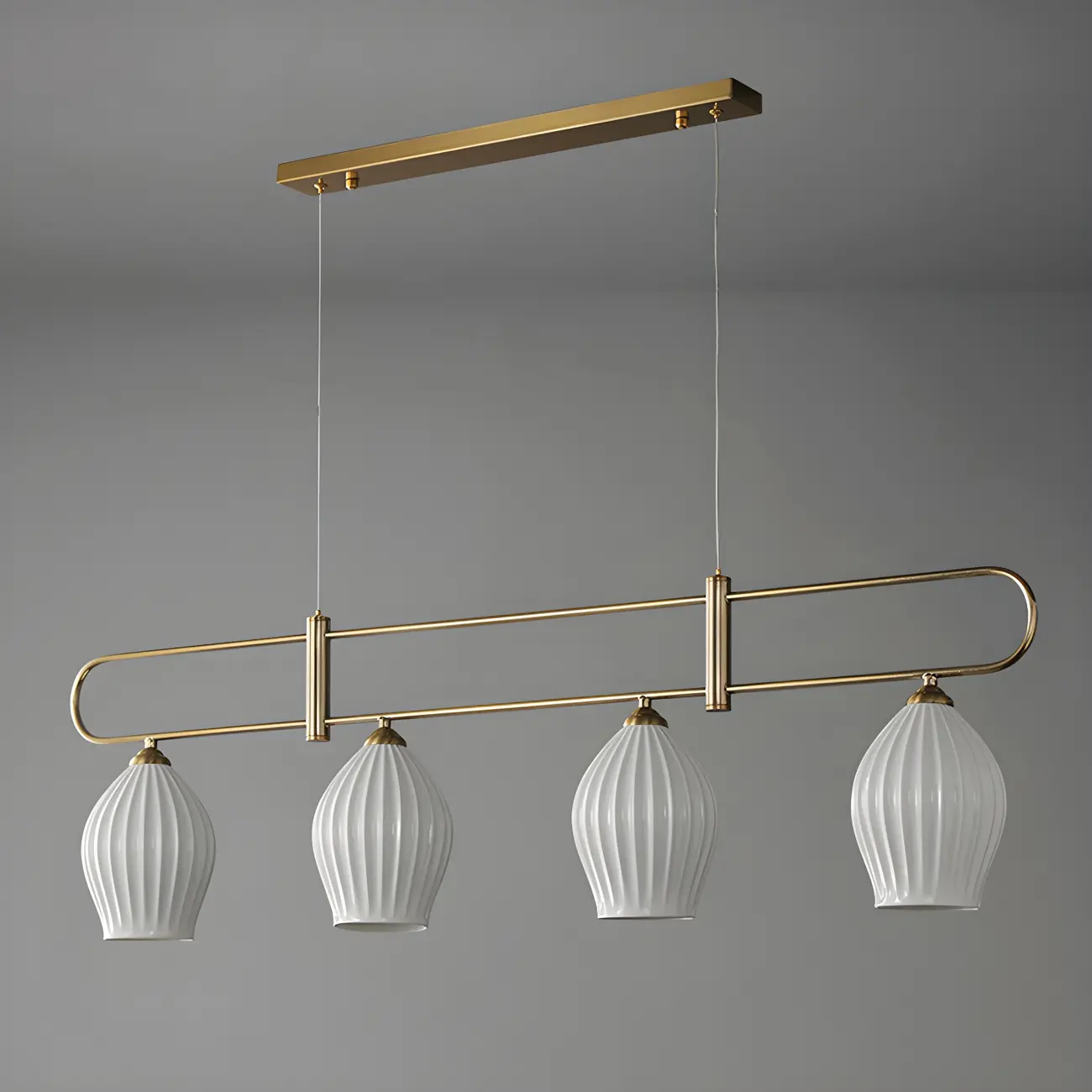 Simple Modern Ceramic Multi-Light Island Pendant Light Image - 13 | homeyfad