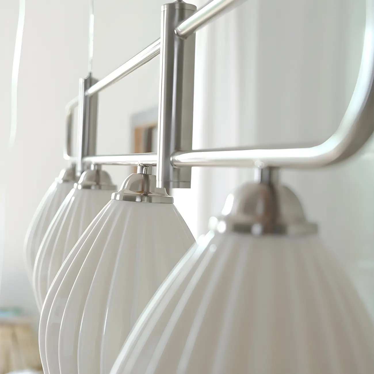 Simple Modern Ceramic Multi-Light Island Pendant Light Image - 14 | homeyfad