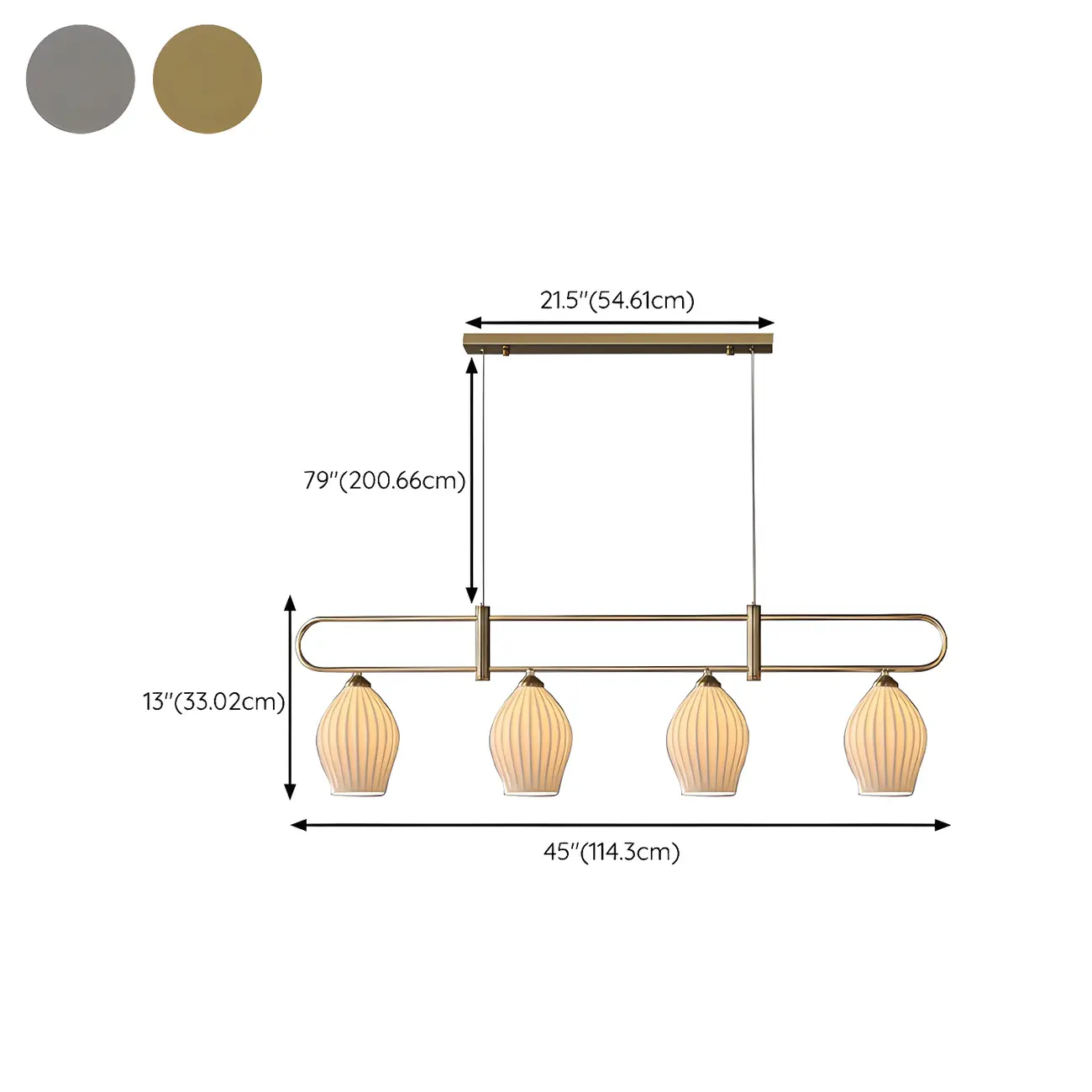 Simple Modern Ceramic Multi-Light Island Pendant Light Image - 22 | homeyfad