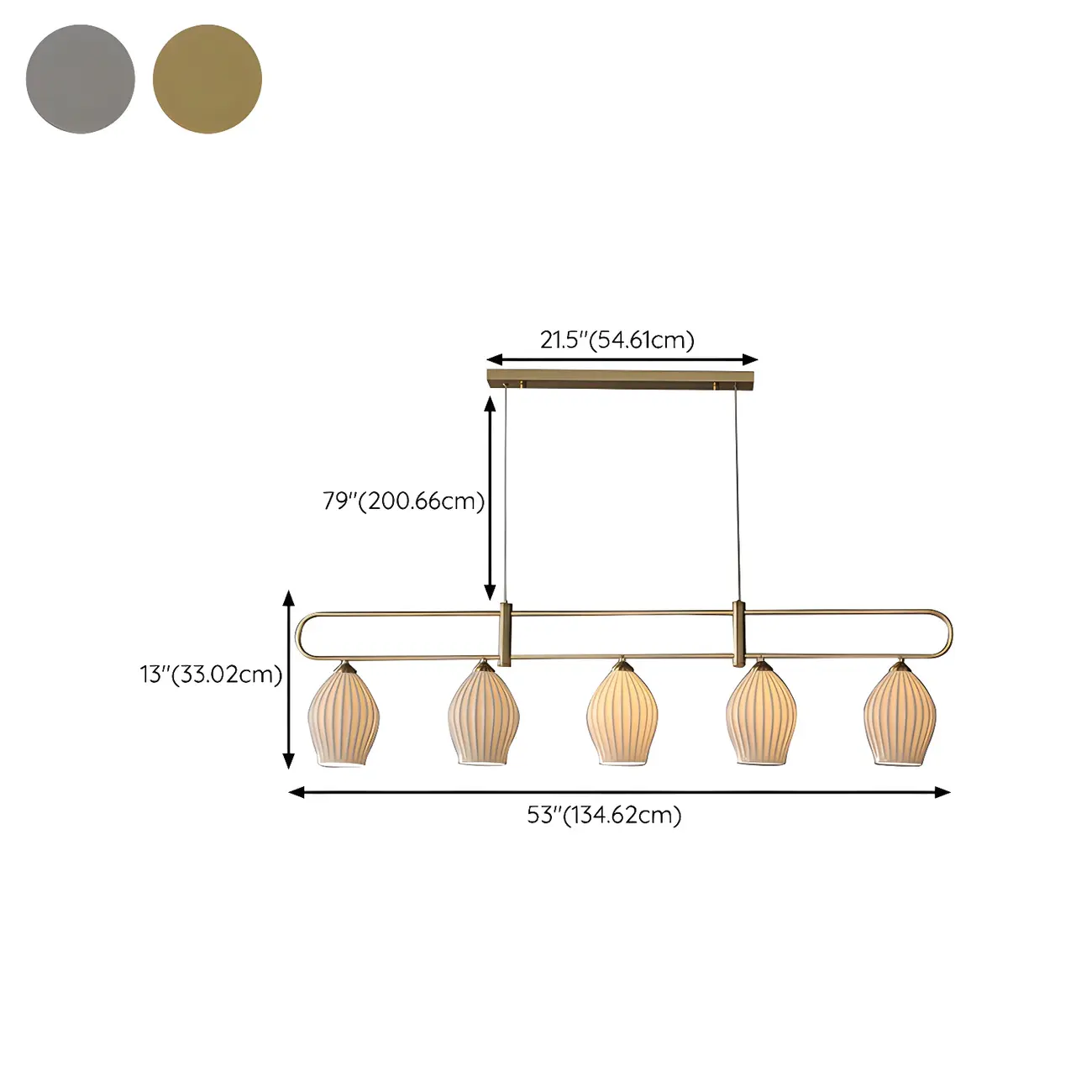 Simple Modern Ceramic Multi-Light Island Pendant Light Image - 23 | homeyfad