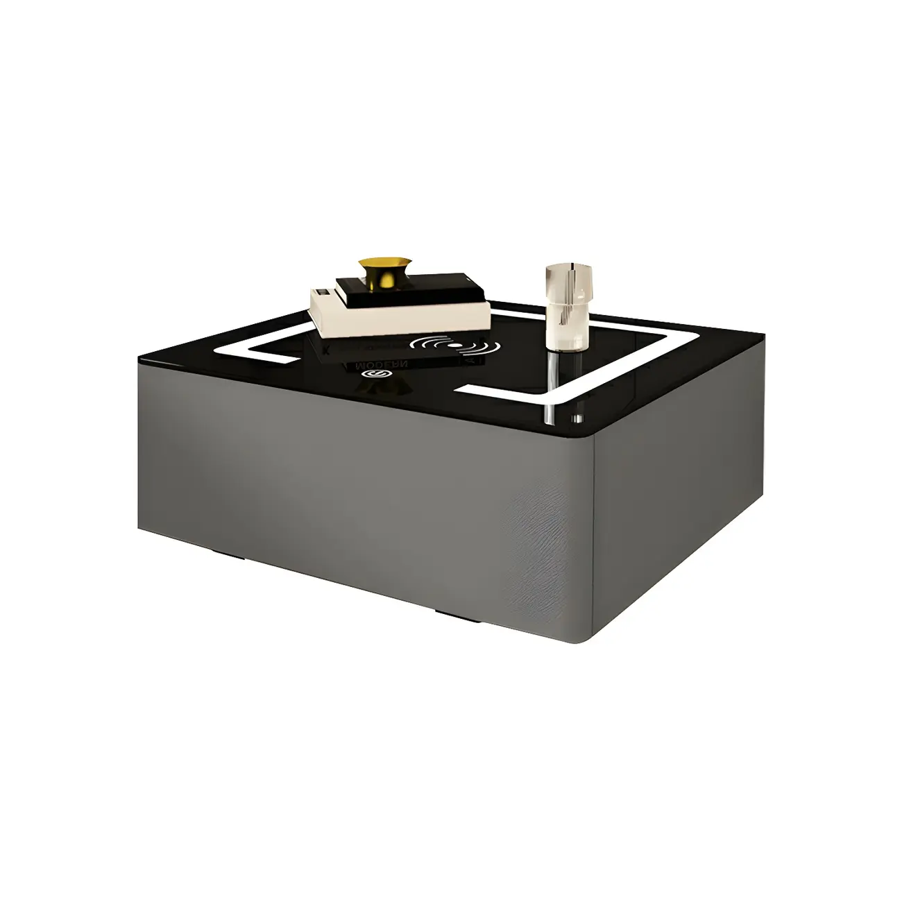 Modern Floating Stone Top Nightstand with Drawer Image - 10 | homeyfad